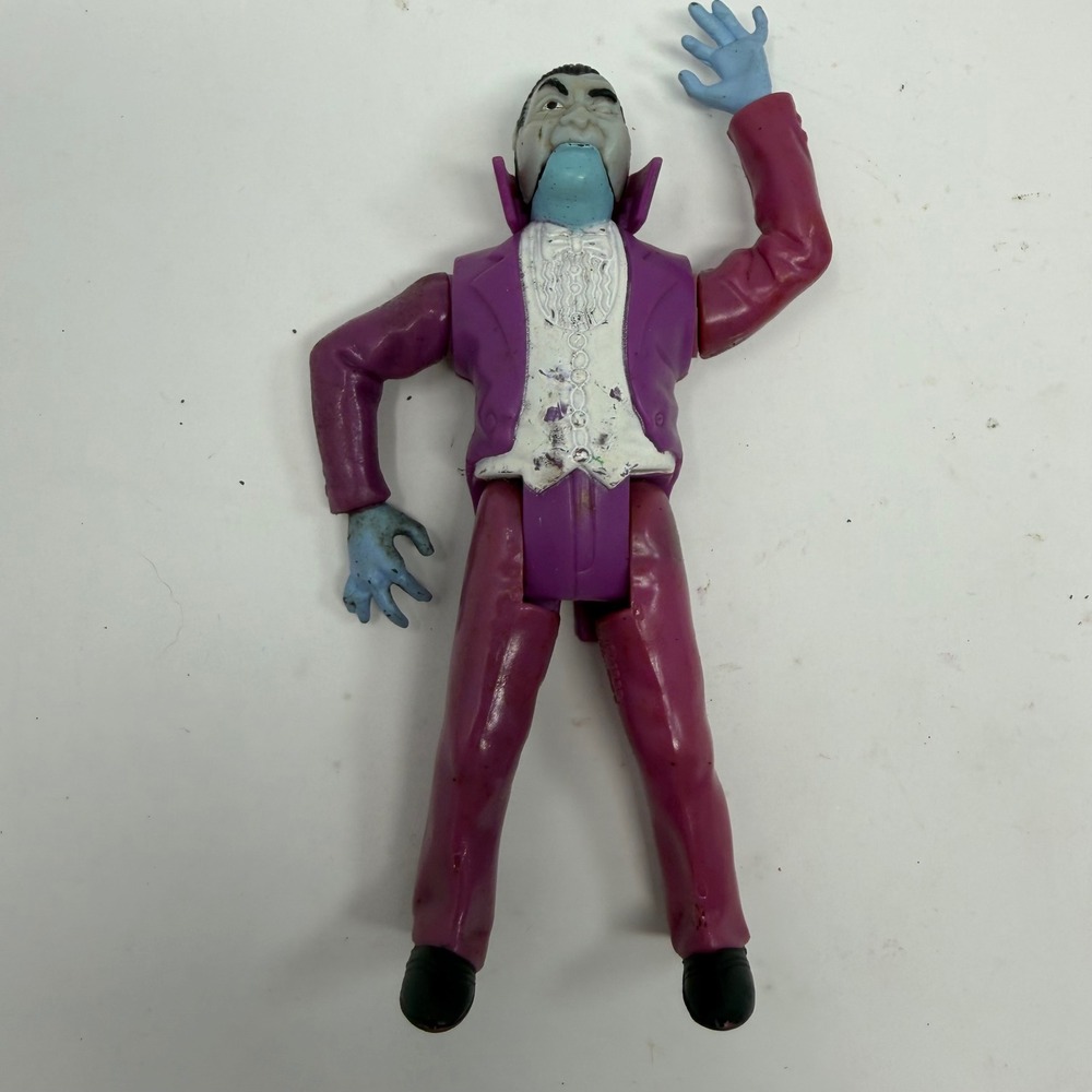 Vintage 1989 Columbia Pictures Dracula Action Figure Purple Vampire Toy 5 inch